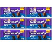 New Cad Dairy Milk Oreo Chocolate Bar PMP 120g Pack of 6, Milk chocolate with a vanilla flavour filling | Delightful Treats | Gift for All Occasions By Experts Supplies