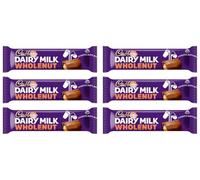 New Cad Dairy Milk Wholnut, Fruit & Nut, Caramel, Double Decker, Crunchie, Jelly Pop Candy Bar Perfect For Sharing and Gifting for Easter, Christmas and New Year (Pack Of 6, Whole Nut Bar)