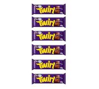 New Cad Dairy Milk Wholnut, Fruit & Nut, Caramel, Double Decker, Crunchie, Jelly Pop Candy Bar Perfect For Sharing and Gifting for Easter, Christmas and New Year (Pack Of 6, Twirl Bar)