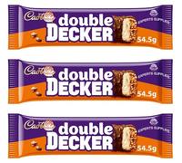 New Cad Dairy Milk Wholnut, Fruit & Nut, Caramel, Double Decker, Crunchie, Jelly Pop Candy Bar Perfect For Sharing and Gifting for Easter, Christmas and New Year (Pack Of 3, Double Decker Bar)