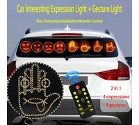 New Car Expression Finger Light with Remote Control Led Lighting Gesture Light Road Rage Middle Finger Gesture Palm Light