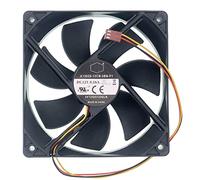 New Case Cooling Fan for A12025-12CB-3BN-F1 DF1202512SELN 12025, DC 12V 0.16A 1000RPM 38.6CFM 3-Pin 3-Wire Silent Chassis Fan Size: 120x120x25mm.