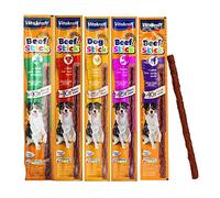 *NEW* CASE OF 50 MIXED VARIETY VITAKRAFT DOG BEEF STICKS 5 FLAVOURS SOFT MEATY DOG TREAT STICKS