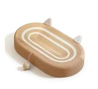 New Cat Scratching Post and Cat Mat Durable Sisal Rope with Interactive Ball, 3-in-1 Cat Scratcher Cardboard Bed Prevents cats from scratching; suitable for cats to pl(Color:Yellow/Cat Ear Version/C)