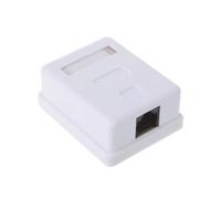 New Cat6 RJ45 8P8C Wall Coupler Jack Adapter UTP Unshielded Single Port Desktop Mount Box for RJ45 Module Socket for R11