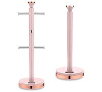 NEW Cavaletto Mug Tree & Kitchen Roll Holder Matching Set in Pink & Rose Gold