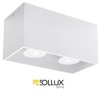 NEW Ceiling lamp QUAD Maxi White Aluminium Rectangular GU10 LED SOLLUX LIGHTING