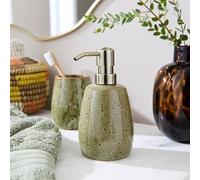 New Ceramic Global Green Glaze Soap Lotion Dispenser, Refillable Dispenser for Bathroom, Kitchen Dish Soap Bottle Perfect Blend Of Style And Sustainability -M16
