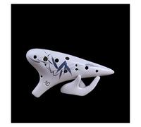 New Ceramic Ocarina Hand-painted Flowers 12-hole Alto C Key Ocarina Musical Instrument Playing Teaching Wind Instrument ocarina instrument (6)