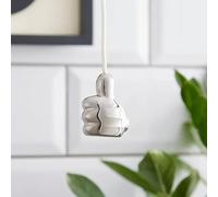 New Ceramic Thumbs Up Light Pull - Fun Bathroom Accessory, Durable Metallic Finish, Light Switch Pull for Kids & Adults - Unique Bathroom Decor M-01