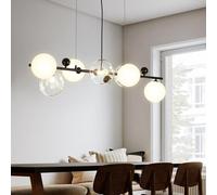 New Chandelier Commerical Simple installation 7-Versatile style Hotel Lobby Glass Globe Long Linear Ceiling Pendant Versatile style Hotel Lobby For Kitc