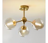 New Chandelier Commerical Simple installation Glass Pendant Versatile style Hotel Lobby For Kitchen Island Gold s Globe Glass Modern Brass Ceiling Hangin