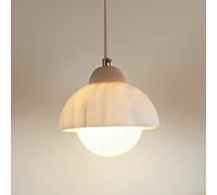 New Chandelier Commerical White Marble Pendant Versatile style Hotel Lobby For Kitchen Island Mini Alabaster Hanging Versatile style Hotel Lobbying With Wood Decor
