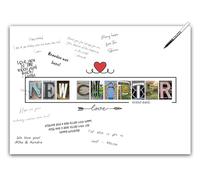 New Chapter Signature Card - Large Guest Book Alternative Poster for Him or Her. New Chapter Party Decoration Supplies. Wall Art Decor for Boys or Girls. A3 Party Poster for Women & Men