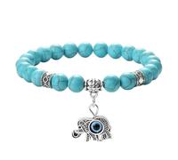 New Charm Elephant Pendant Beaded Bracelet Natural Tiger Eye Stone Agates Black Lava Lucky Bracelets Yoga Jewelry Fashion Trendy Accessories Creative Gift For Women And Men