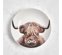 New Charming Highland Cow Pasta Bowl, Beautifully Crafted Porcelain with Country-Inspired Cow Design, Microwave & Dishwasher Safe, A Cozy Addition to Your Table Kitchen Decor - M26