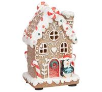 New Charming Light Up Gingerbread House Christmas Candy Cane Featuring a Joyful And Nostalgic Gingerbread House Design Perfect For X-Mas Any Space Home Decor Gift - A48