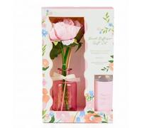 New Charming Long-Lasting Scented Reed Diffuser Set - 200ml Meadow Bouquet Aroma with Faux Flower Bouquet and Decorative Vase for Home or Gift-G66