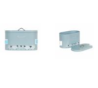 New Charming Sheep Design Oval Shaped Bread Bin Keeps Moisture At Bay For Stay A Bread Freshed. Beautiful Colourway to Match Your Decor. - Grey.