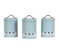 New Charming Sheep Design Set of 3 Highland Flock Storage Tea,Coffee And Sugar Canisters With Airtight Lids To Keep Your Foodstuffs Dry & Fresh Kitchen Decor - N2