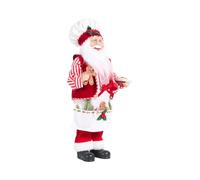 New Chef Santa 46cm Figurine, Charming Christmas Decoration With Festive Chef’s Outfit, Perfect for Adding Holiday Cheer to Kitchen, Dining Room, or Seasonal Displays-N65