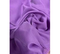 New Chiffon Sheer Fabric Plain Crepe Polyester Woven Dress Wedding Arch Material 44''-112cm (Lavender, 1 Meter pre Cut)