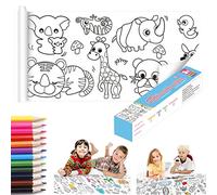 New Children's Ding Roll, 120 * 11.8 Inch Coloring Paper Roll for Kids, DIY Ding Color Filling Paper l Coloring er Set, Early Eonal for Toddler