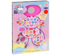 New Childrens Luxury Make Up Set for Girls Toys, Princess Glam Beauty Play Set, Kids Cosmetic Kit with Eye Shadow, Lip Gloss, Nail Polish, Kids Makeup Set, Christmas Birthday Gift for Girls. (Pink)