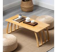 New Chinese Style Bamboo Coffee Table Low Tea Table for Living Room & Balcony Space Saving Small Table for Bay Window & Dining Room Ideal for Compact Spaces