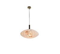 New Chinese-Style Living Room Hanging Lamp Retro Fabric Bedroom Pendant Light Creative Dining Room Lighting Fixture