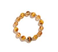 New Chinese yellow tower crystal beaded fortune female tiger eye stone jewelry