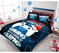 New Christmas Duvet Cover Sets Festive Season Bed Linen Easy Care Soft Xmas Quilt Covers Bedding Set With Pillowcases (Game On, Double)