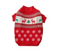New Christmas Pet Sweater French Bulldog Dachshund Small and Medium Dog Clothes Top Material Comfortable Soft(1,XL)