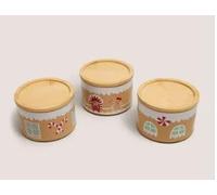 New Christmas Stack Canisters With A Beautiful Mistletoe Design & A Generous Capacity, Bring A Touch of Rustic Charm to Any Home, Perfect for Storing A Variety of Dry Goods Such As Flour.