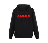 New Claas Tractor Agriculture Logo Hoodies Long Sleeve Pullover Loose Hoody Men Sweatershirt Size 3XL Black