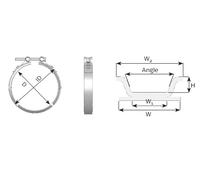 New Clamp, exhaust system 1409390 1700319 1701988 APUD077