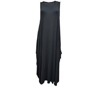New Classic Ladies Womens Italian Lagenlook Tulip Parachute Dress Tunic Stretchy 8 to 14 (SM-UK(8-10), Black)