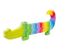 New Classic Toys Alphabet Puzzle Crocodile Educational Wooden Toys For 3 year old Boy And Girl Toddlers Learn the Alphabet