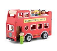 New Classic Toys - City Tour Bus with 9 Play Figures , Red