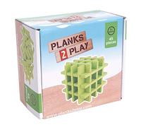 New Classic Toys Planks2Play Green Colored Wooden Building Planks 45 pieces Educational Perception Toy for Preschool Age Toddlers Boys Girls, Multi Color