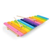 New Classic Toys Wooden Xylophone Toy for Toddlers 2 Years Old Boys and Girls Baby Gifts, Kids Musical Instruments for Childrens Two Year Old,Multicolor,DeLuxe - 12 bars,10236