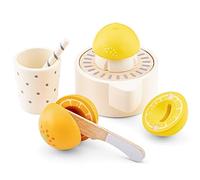 New Classic Toys Woet® Wooden Toy Citrus Juicer with Sliceable Fruit & Cup | Pretend Play Kitchen Appliance, Toy Citrus Press, Sliceable Fruit, Wooden Play Food, Kitchen Accessories, Age 3 Years+