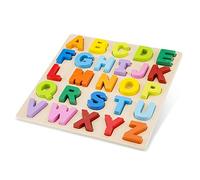 New Classic Toys Wooden Alphabet Puzzle (Uppercase) Educational Wooden Toys for 2 Year Old Boy and Girl Toddlers Gift
