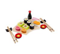New Classic Toys Wooden Pretend Play Toy for Kids Sushi Set Cooking Simulation Educational Toys and Color Perception Toy for Preschool Age Toddlers Boys Girls, Wood