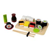 New Classic Toys Wooden Pretend Play Toy Sushi Set Cooking Simulation Educational Toys Color Perception Toy for Preschool Age Toddlers Boys Girls