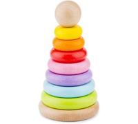 New Classic Toys Wooden rainbow stacking toy
