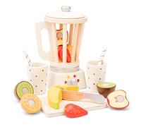 New Classic Toys - Wooden Smoothie Blender with Wooden Fruits - Smoothie Maker Set for Children - Kids Kitchen Accessories, Montessori Toys, Play Kitchen Accessories - 8 Pcs