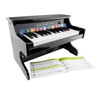 New Classic Toys Wooden toy electronic piano - 25 keys - black - including music book