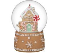New Classy Gingerbread House Snow Globe- (BROWN)- Dimensions: 10 X 10 X 13.5cm (Approx.)-Magic In A Glass Ball- Transport Yourself Into The Delicious And Delightful World -Create Festive Charm-B01