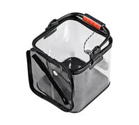 New Clear Live Fish Bucket, Foldable Portable Fishing Water Pail with Anti-Slip Draw Rope, Multifunctional Handheld Fish Container, Outdoor Fishing Gear